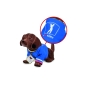Preview: Original Wackeldackel 19 cm mit Golf-Shirt bekleidet