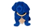Preview: Wackeldackel beflockt klein blau 19 cm