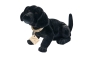 Preview: Dackel klein schwarz beflockt 19cm