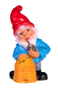 Zwerg mit Bienenkorb - 33cm
