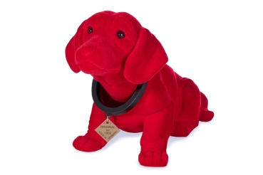 Dackel groß rot beflockt 29cm