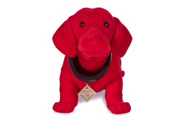 Dackel groß rot beflockt 29cm