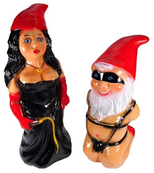 Zwergenpaar Sklave und Domina