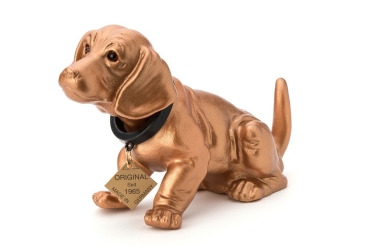 Wackeldackel lackiert klein bronze 19 cm
