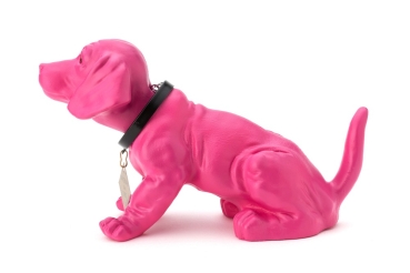 Wackeldackel lackiert klein pink 19 cm