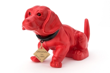 Wackeldackel lackiert klein rot 19 cm