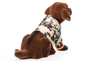 Wackeldackel groß 29 cm im Bundeswehr-Shirt Tropentarn - mit Echtheits-Zertifikat