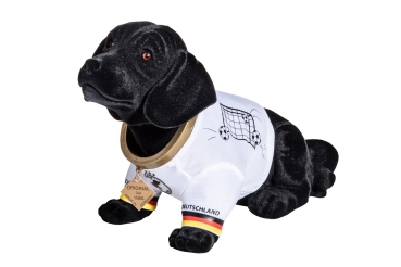 Wackeldackel im Fußball-Trikot, 29cm, schwarz