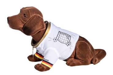 Wackeldackel im Fußball-Trikot, 29cm, braun