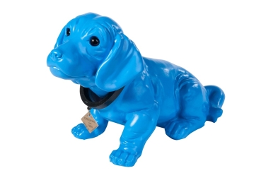Dackel lackiert groß blau 29cm