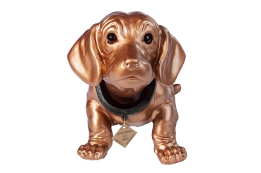 Wackeldackel lackiert groß bronze 29cm - mit Echtheits-Zertifikat