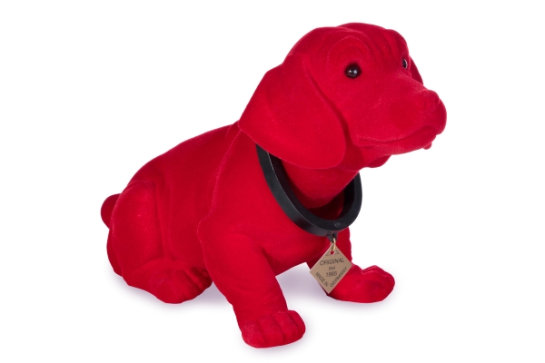Dackel groß rot beflockt 29cm