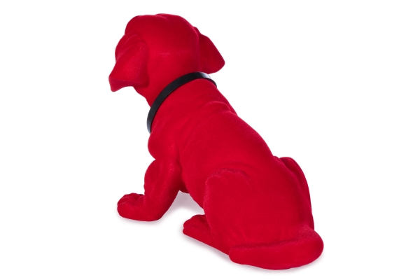 Dackel groß rot beflockt 29cm
