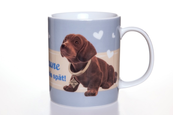 Original Wackeldackel 29 cm mit Zertifikat und Kaffeetasse