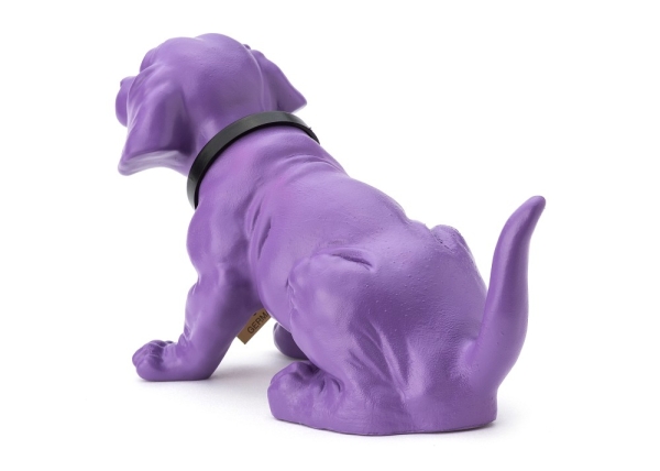 Wackeldackel lackiert klein lila 19 cm