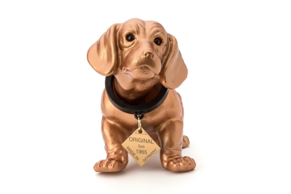 Wackeldackel lackiert klein bronze 19 cm