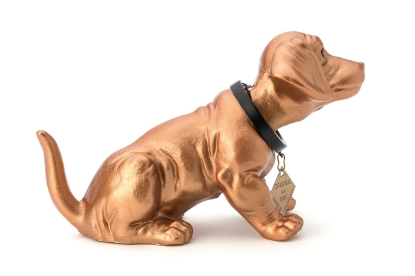 Wackeldackel lackiert klein bronze 19 cm