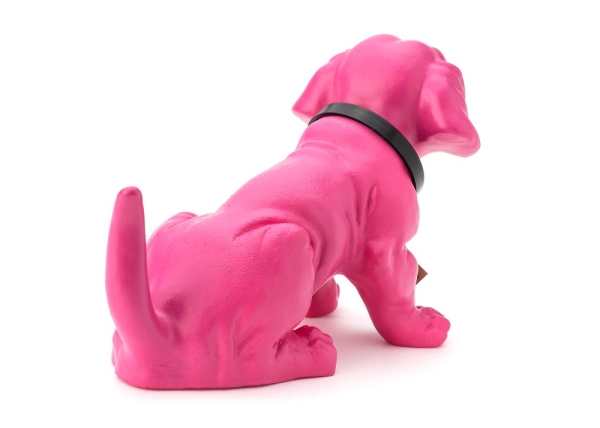 Wackeldackel lackiert klein pink 19 cm