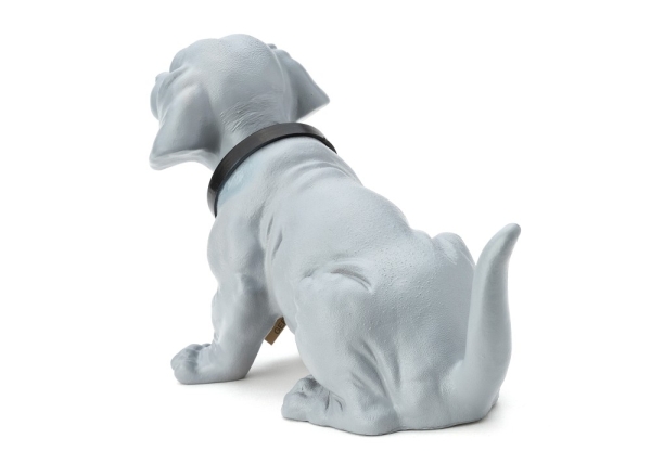 Wackeldackel lackiert klein grau 19 cm