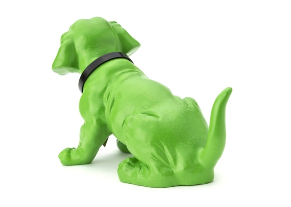 Wackeldackel lackiert klein grün 19 cm