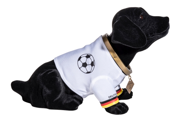 Wackeldackel im Fußball-Trikot, 29cm, schwarz