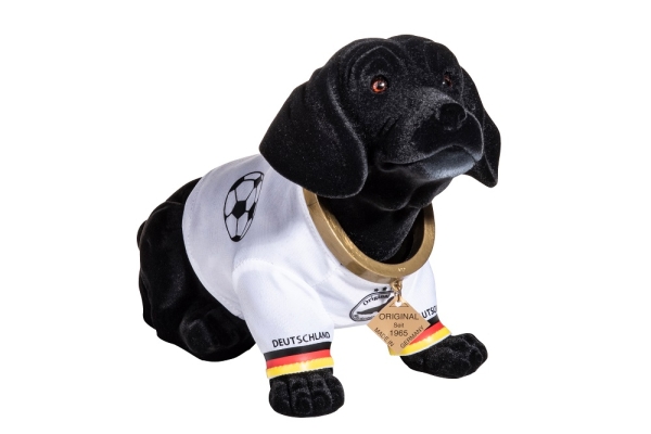 Wackeldackel im Fußball-Trikot, 29cm, schwarz