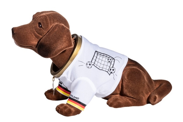Wackeldackel im Fußball-Trikot, 29cm, braun