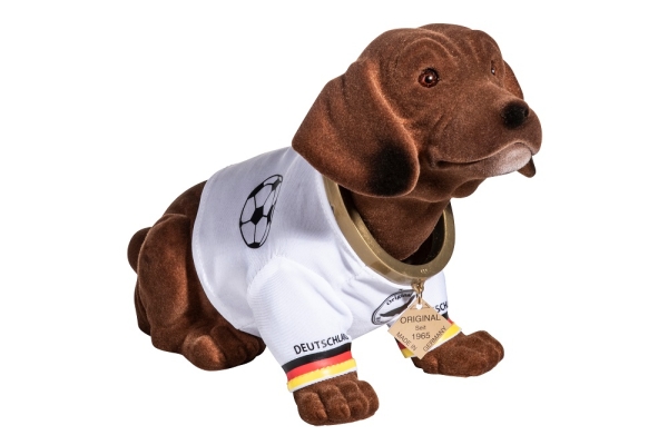 Wackeldackel im Fußball-Trikot, 29cm, braun