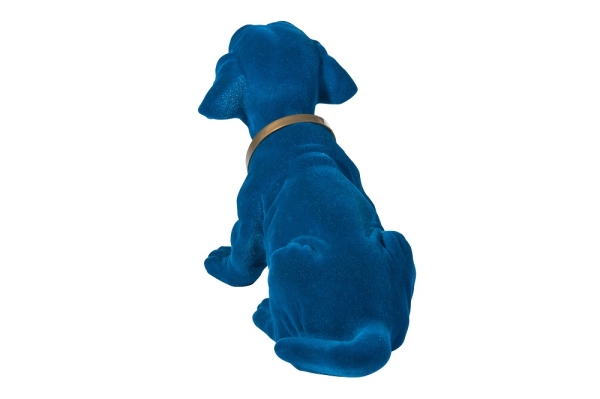 Wackeldackel groß blau beflockt 29cm