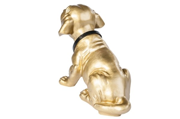Wackeldackel lackiert groß gold 29cm - mit Echtheits-Zertifikat