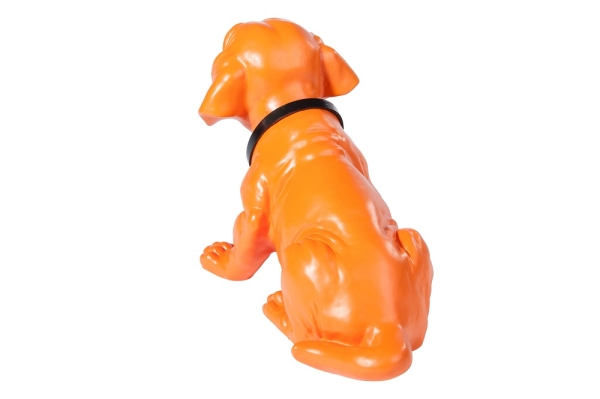 Wackeldackel lackiert groß orange 29cm - mit Echtheits-Zertifikat