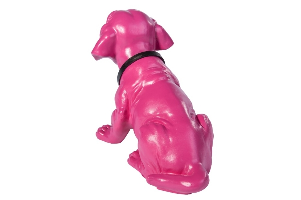 Wackeldackel lackiert groß pink 29cm - mit Echtheits-Zertifikat